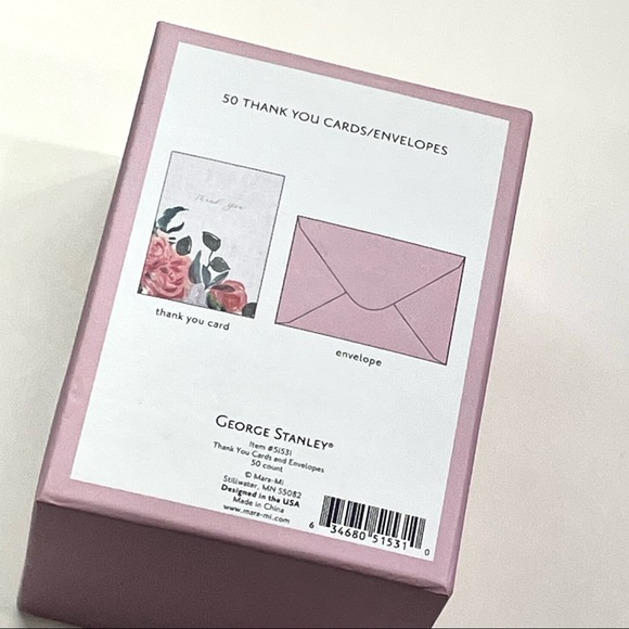 George Stanley Mara-Mi 51531 Blank Thank You Cards/Envelopes 50 Count NWT 3.5x5” - Picture 4 of 13